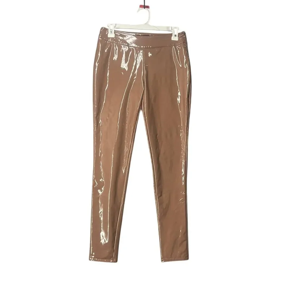 Forever 21 Faux Patent Leather Beige Sz S
Mid Rise Bodycon Skinny Pants - Picture 2 of 8